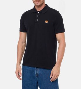 Maison Kitsune Classic Fox-embroidery Polo Shirt, Black, Xl, Model View Maison Kitsune Classic Fox-embroidery Polo Shirt, Black, Xl, Model View