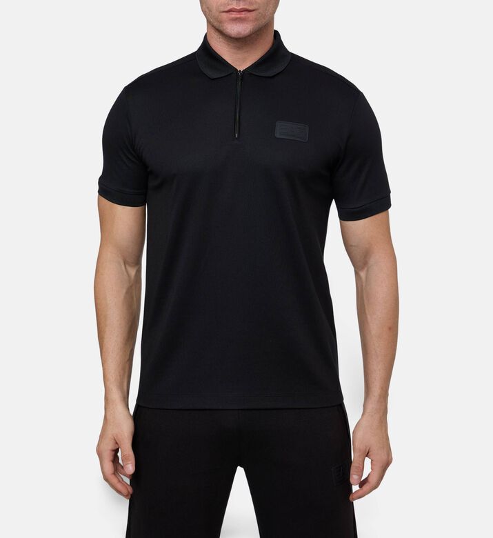 EA7 Short-sleeve Polo Shirt, Black, L, Model View