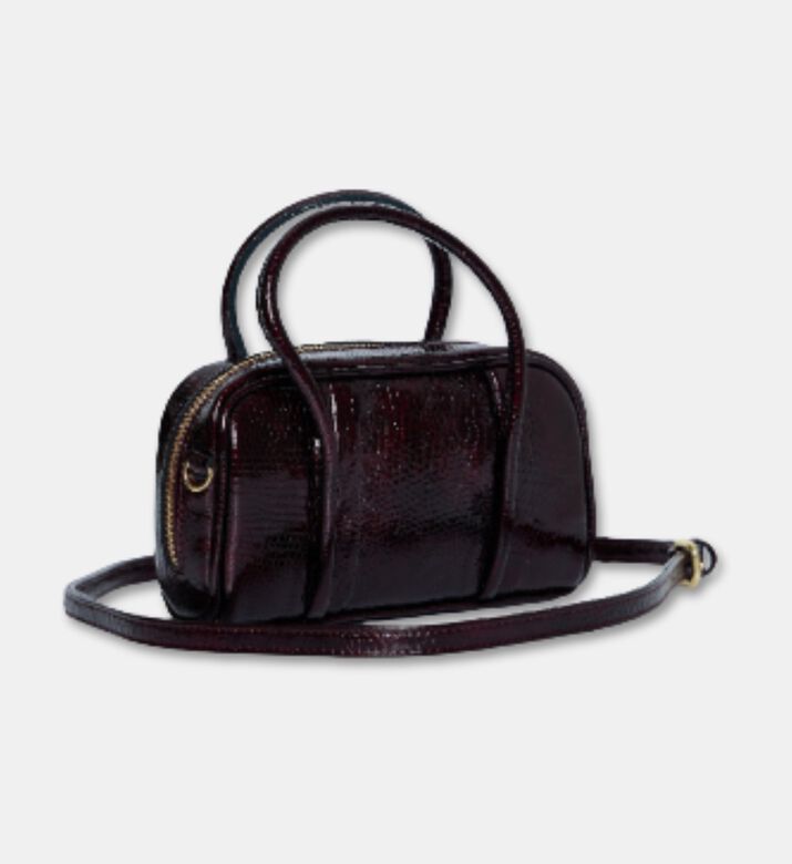 Momoni Mini Textured Leather Top-handle Bag, Packshot View