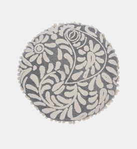 Home Deco and More Ayla Handloom Tufted Cushion 40 Cm, Grey, Packshot View