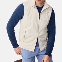 Full-zip Front High-neck Vest