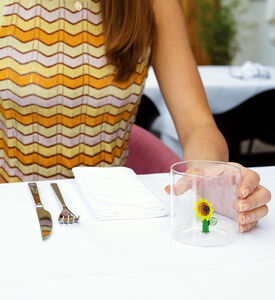 كوب بورسليكات بزهرة دوار الشمس