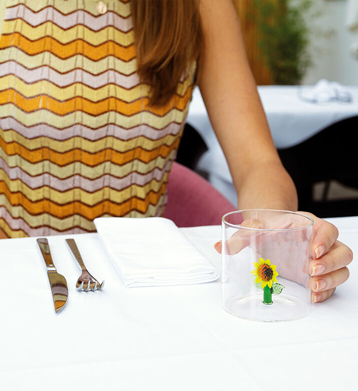 كوب بورسليكات بزهرة دوار الشمس