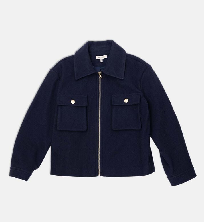 Flap Pockets Long-sleeve Jacket