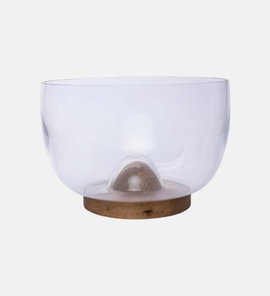 Nature Glass Oak Serving Dish