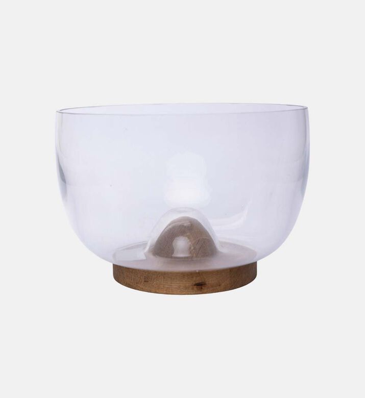 Nature Glass Oak Serving Dish