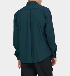 قميص بياقة سادة من مزيج الصوف