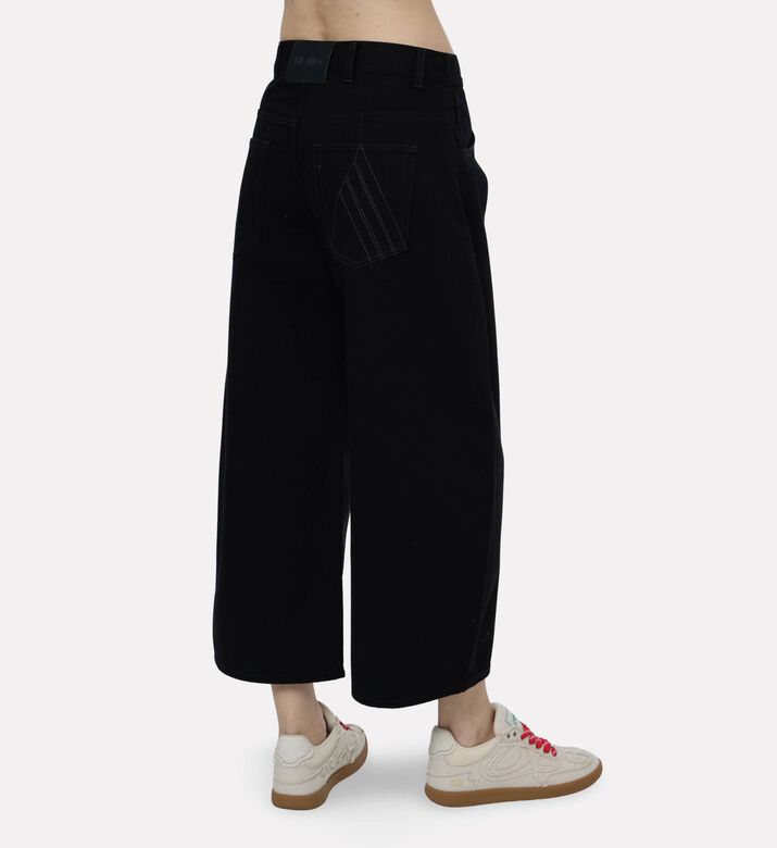 The Attico Denim Ankle-grazing Pants, Model View