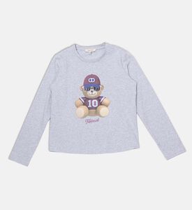 Knit Teddy Bear-print Top Knit Teddy Bear-print Top