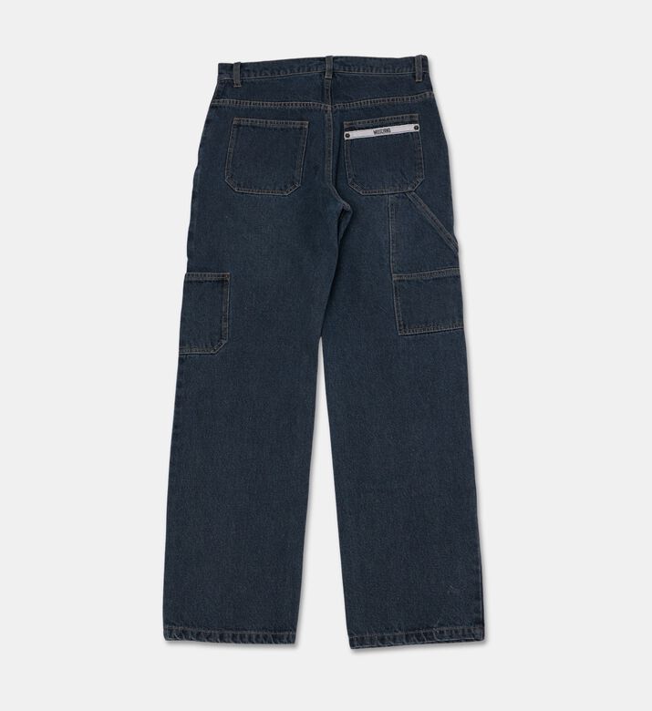 Moschino Kids Utility Pocket Denim Trousers, Packshot View