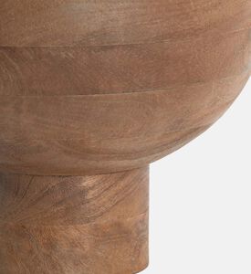 مزهرية بارومي خشبية مدورة