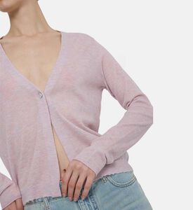 كارديغان مانيلا طويل الأكمام محبوك