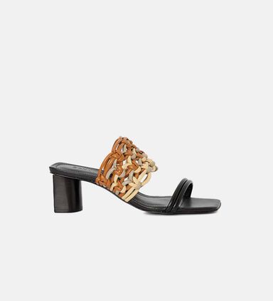 Leather Strappy Heel Sandals