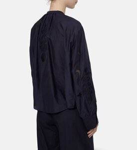 Forte-Forte Floral-embroidery Button Closure Shirt, Model View