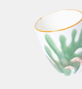 Home Deco and More Leaf Print 2-piece Porcelain Mug Set - 9 X 10.5 Cm, Packshot View