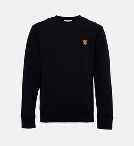 Maison Kitsune Fox-embroidery Regular-fit Sweatshirt, Black, M, Packshot View