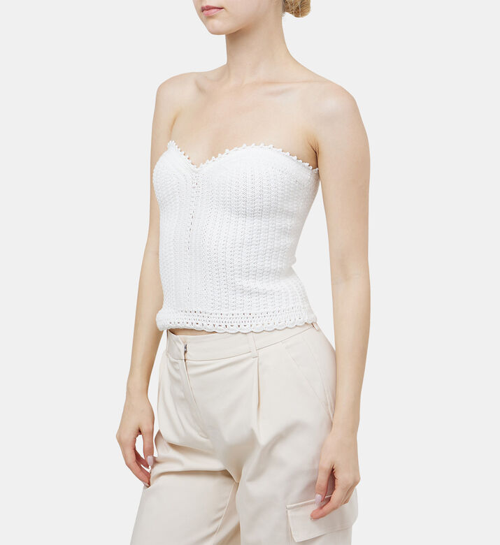 Cesar Cotton Knit Bustier Top