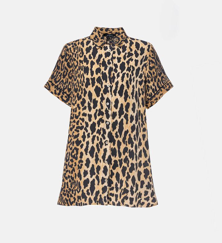 Niluu Leopard-print Short-sleeve Shirt, Packshot View