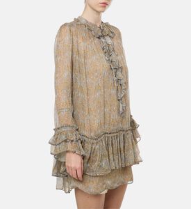 Zadig et Voltaire All-over Print Ruffle-detail Dress, Model View