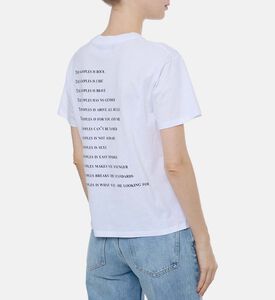 تيشيرت قصير الأكمام بطبعة شعار غرافيكي ثنائي اللون