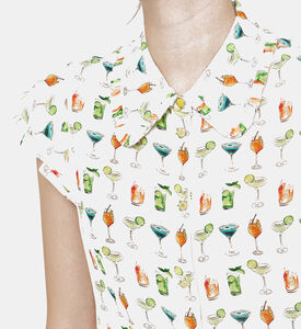 Silk All-over Print Sleeveless Shirt Silk All-over Print Sleeveless Shirt