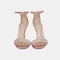 Satin Crystals High Blade Heel Sandals