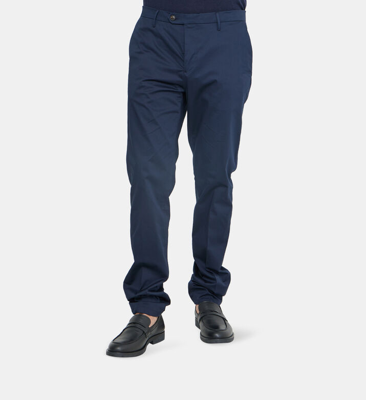 One-button Cotton Trousers