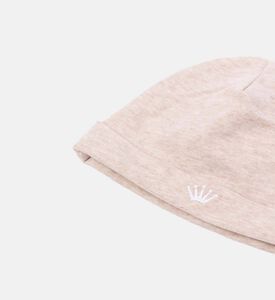 My First Collection Embroidered Crown Hat, Beige, Packshot View