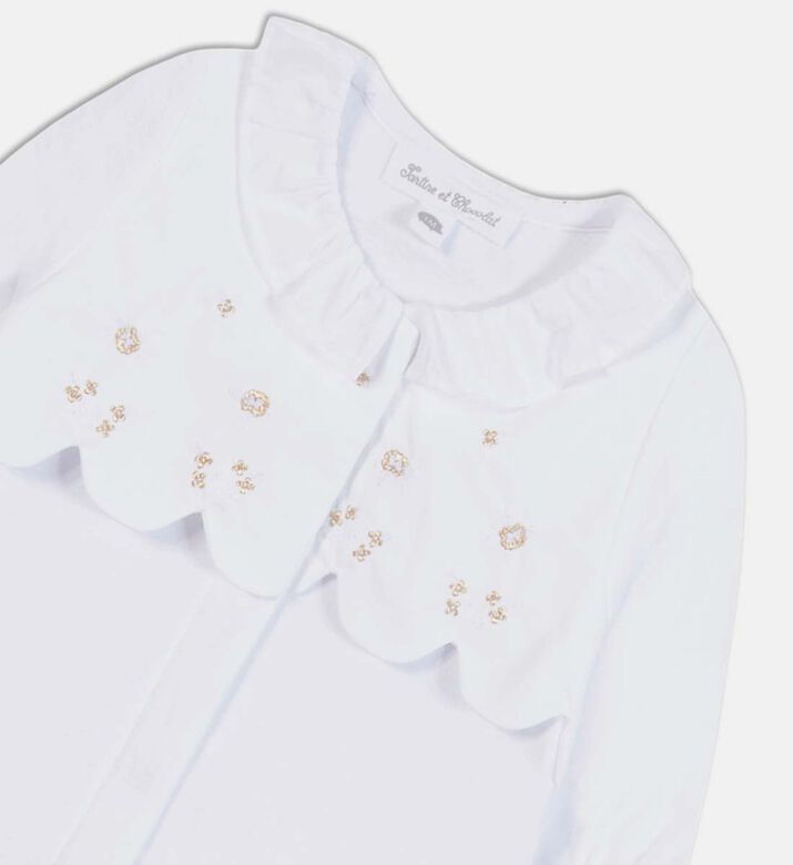 Ruffle Collar Round Neck Pajamas