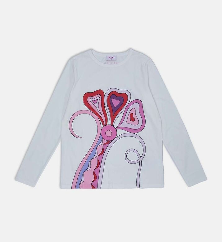 Heart-print Long-sleeve Top
