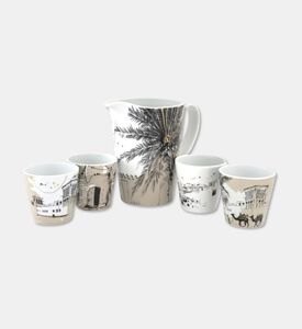 Silsal Naseem Set Of 4 Cups Jug, Packshot View