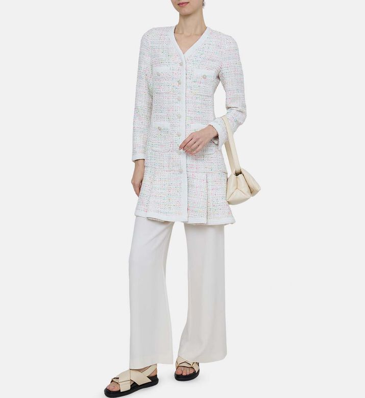 معطف تويد بألوان قوس قزح معطف تويد بألوان قوس قزح