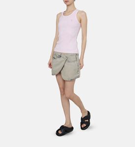 Cotton Logo Ribbed Tank Top