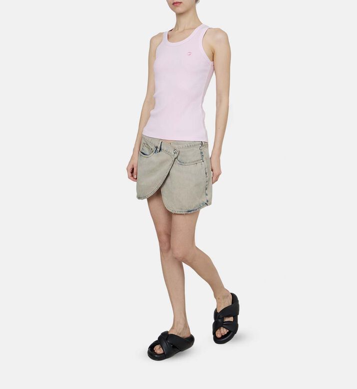 Cotton Logo Ribbed Tank Top