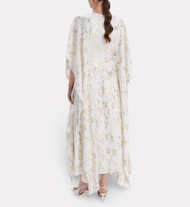 Poca and Poca Gold-tone Chain Belt Floral-embroidered Gown, Model View