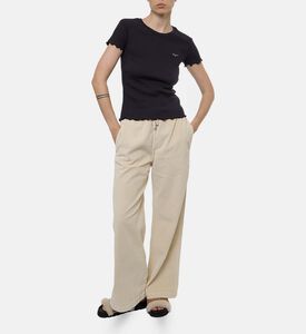 Maison Labiche Folies Scalloped Edges Top, Model View