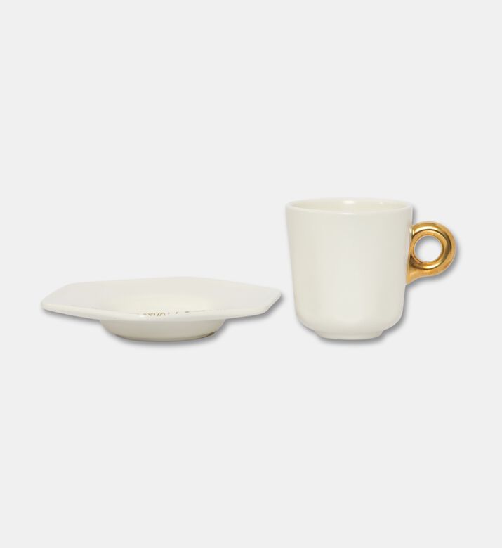 Essenza Porcelain Espresso Cup Saucer Set, Off-white, 9-cl, Packshot View