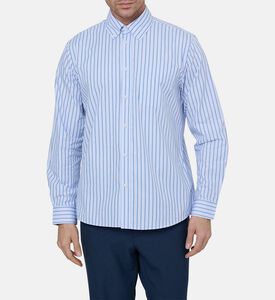 قميص قطن بنقشة مخططة