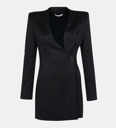 Lucien Curved V-neck Fitted Blazer