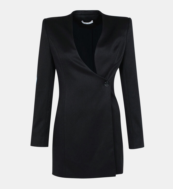 Lucien Curved V-neck Fitted Blazer