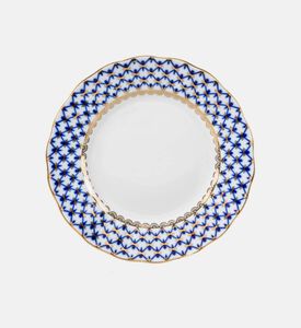 Cobalt Net Tulip Bread-butter Plate