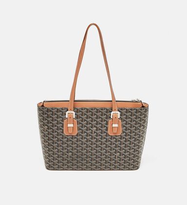 Goyard Brown Goyardine Coated Canvas Leather Pm Tote Bag