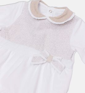 My First Collection Fawn-colored Panel Romper, Packshot View