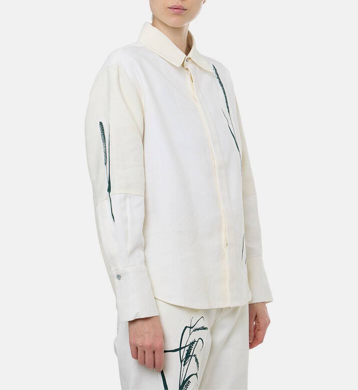 Martan Floral-print Long-sleeve Shirt, Model View