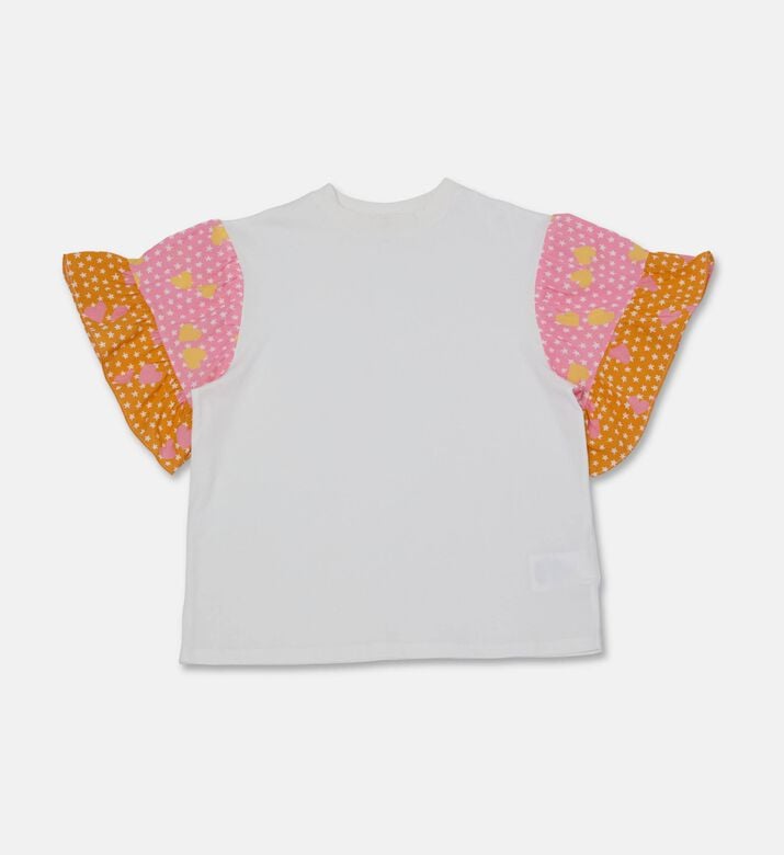 Stella McCartney Ruffle Layered-print Sleeve T-shirt, Packshot View