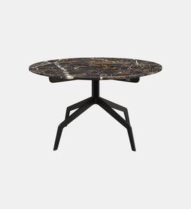 طاولة قهوة رخام بفولاذ مقاوم للصدأ