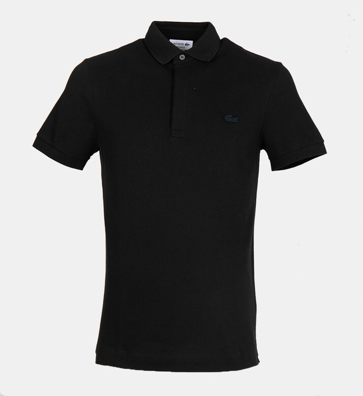Cotton Ribbed-collar Polo Shirt