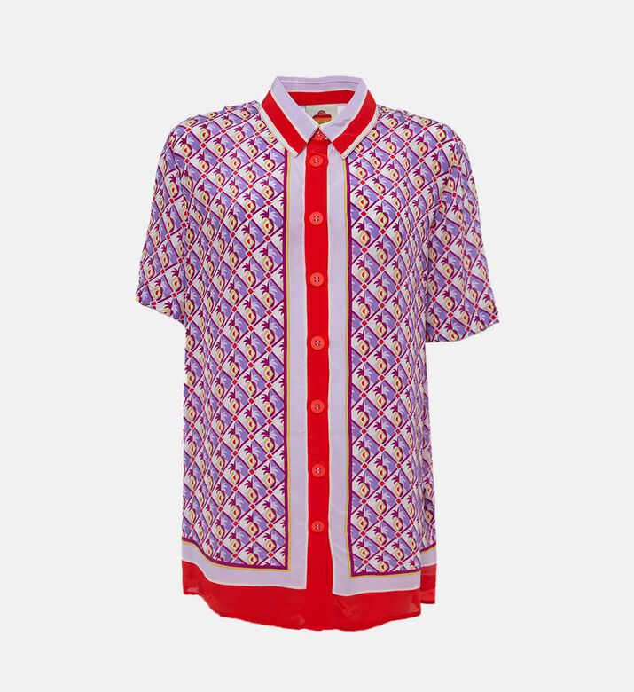 Graphic Pineapple Scarf Printed Shirt Graphic Pineapple Scarf Printed Shirt