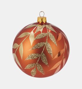 Home Deco and More Ball Xmas Glass, Orange, 8-cm, Packshot View