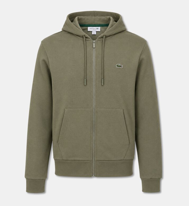 Lacoste Hooded Long-sleeve Sweatshirt, Khaki, S, Packshot View